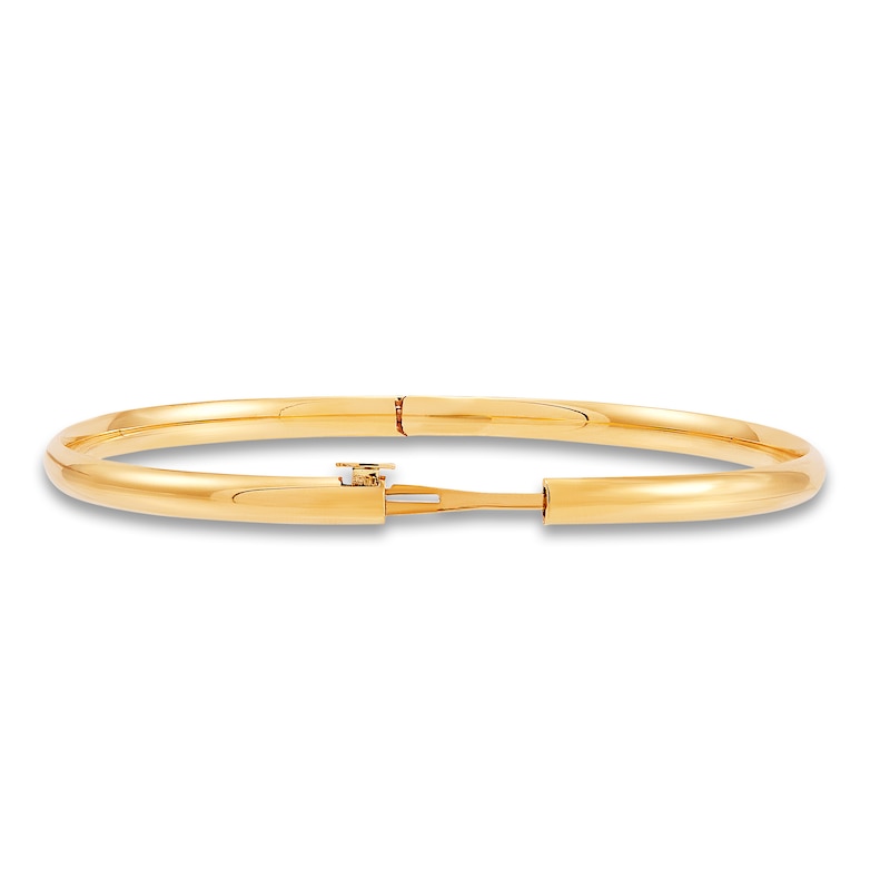 Main Image 4 of Hollow Bangle Bracelet 14K Yellow Gold