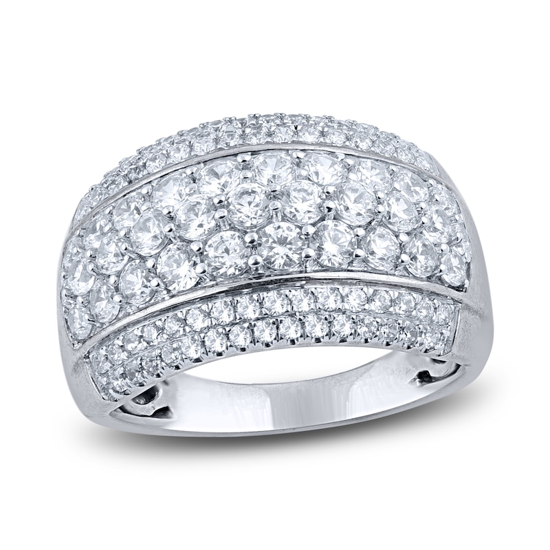 Diamond Multi-Row Anniversary Band 2 ct tw Round 14K Gold