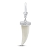 Thumbnail Image 1 of Charm'd by Lulu Frost 10K White Gold 1/10 ct tw Diamond Halo 15MM Moonstone Fearless Charm