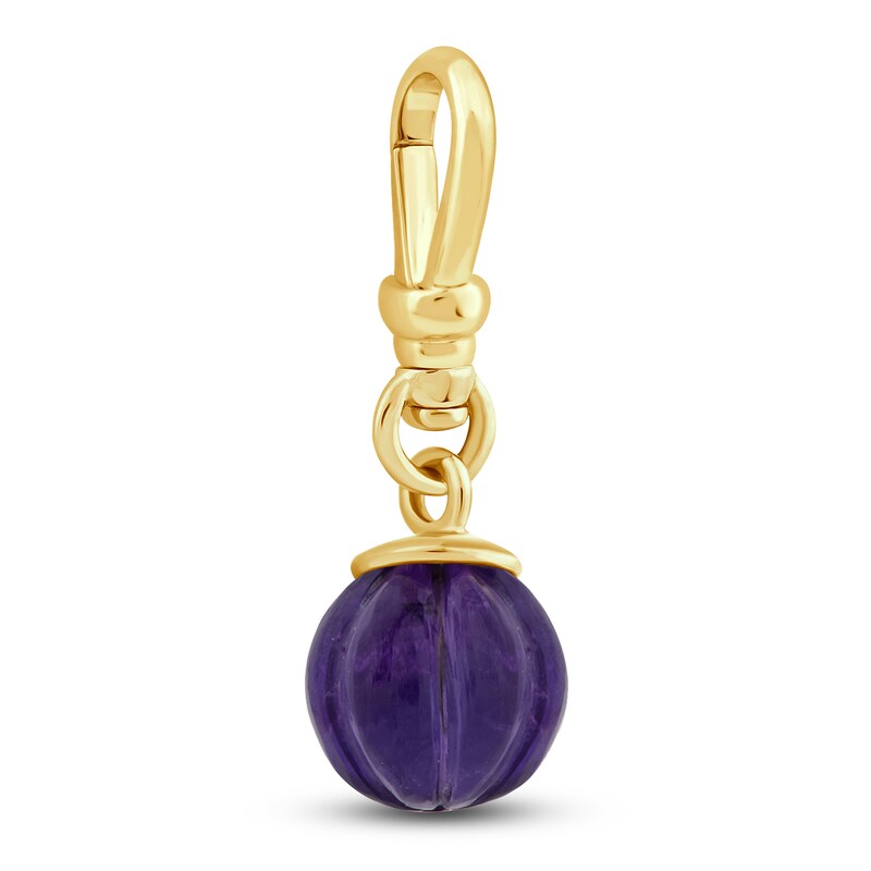 Charm'd by Lulu Frost 10K Yellow Gold 9MM Amethyst Birthstone Charm