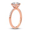 Thumbnail Image 1 of Lab-Created Diamond Engagement Ring 2-1/4 ct tw Round 14K Rose Gold