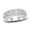 Thumbnail Image 1 of Diamond Anniversary Band 1 ct tw Pear/Round 14K White Gold