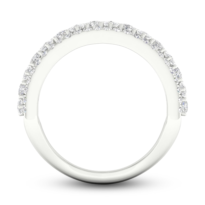 Main Image 4 of Diamond Anniversary Band 1 ct tw Pear/Round 14K White Gold