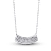 Thumbnail Image 4 of Kallati Diamond Necklace 1/2 ct tw Baguette/Princess/Round 14K White Gold 18"