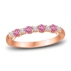 Thumbnail Image 1 of Kallati Round-Cut Natural Pink Sapphire Ring 1/10 ct tw Diamonds 14K Rose Gold