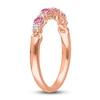 Thumbnail Image 2 of Kallati Round-Cut Natural Pink Sapphire Ring 1/10 ct tw Diamonds 14K Rose Gold