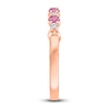 Thumbnail Image 6 of Kallati Round-Cut Natural Pink Sapphire Ring 1/10 ct tw Diamonds 14K Rose Gold