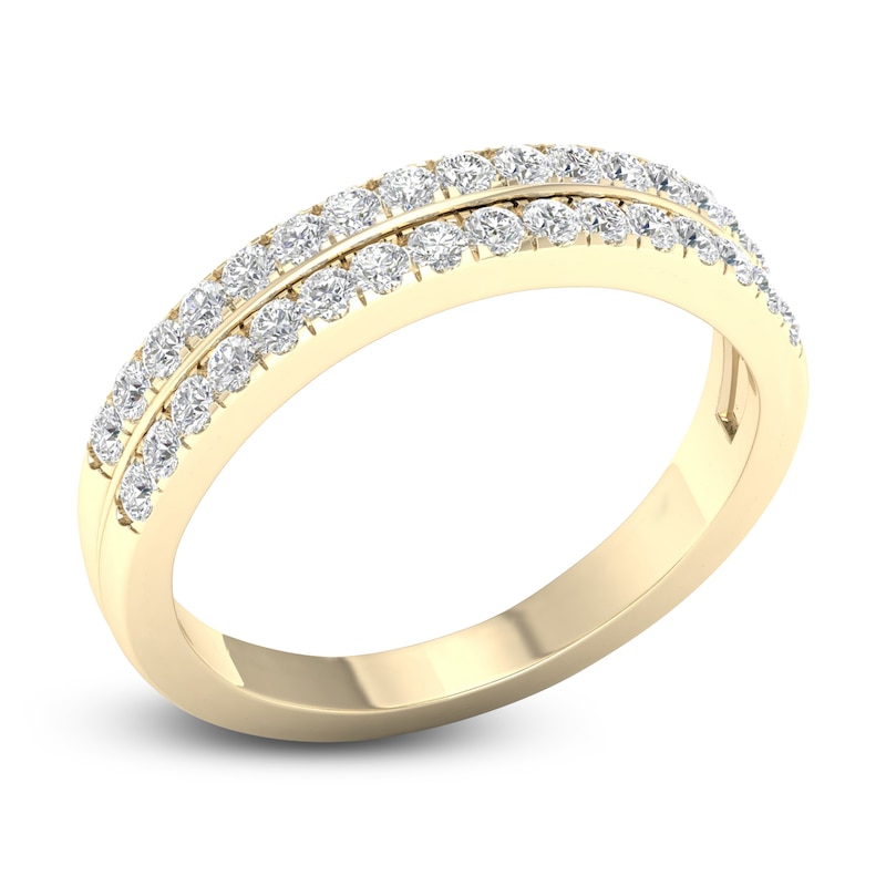 Main Image 2 of Diamond Wedding Band 1/2 ct tw Round 14K Yellow Gold