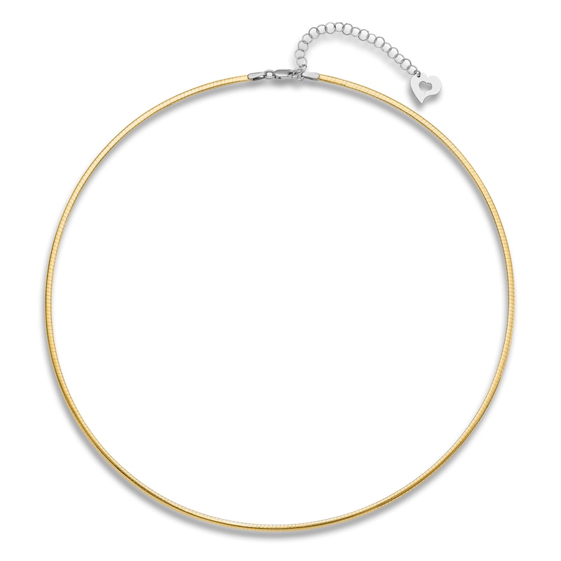 Main Image 3 of Reversible Omega Chain Necklace 14K Two-Tone Gold 18" 2.0mm