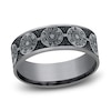 Thumbnail Image 1 of Men's Bullet Wedding Band 14K White Gold/Tantalum 7.5mm