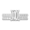 Thumbnail Image 2 of Lab-Created Diamond Bridal Set 3 ct tw Emerald/Round 14K White Gold