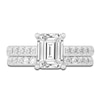 Thumbnail Image 3 of Lab-Grown Diamond Bridal Set 3 ct tw Emerald/Round 14K White Gold