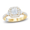 Thumbnail Image 0 of Pnina Tornai Lab-Created Diamond Engagement Ring 2-7/8 ct tw Cushion/Trillion/ Round 14K Yellow Gold