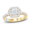 Thumbnail Image 1 of Pnina Tornai Lab-Grown Diamond Engagement Ring 2-7/8 ct tw Cushion/Trillion/ Round 14K Yellow Gold