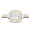 Thumbnail Image 3 of Pnina Tornai Lab-Grown Diamond Engagement Ring 2-7/8 ct tw Cushion/Trillion/ Round 14K Yellow Gold