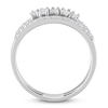 Thumbnail Image 3 of Diamond Triple Row Ring 5/8 ct tw Baguette/Round 14K White Gold