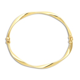 Italia D'Oro Twisted Bangle Bracelet 14K Yellow Gold