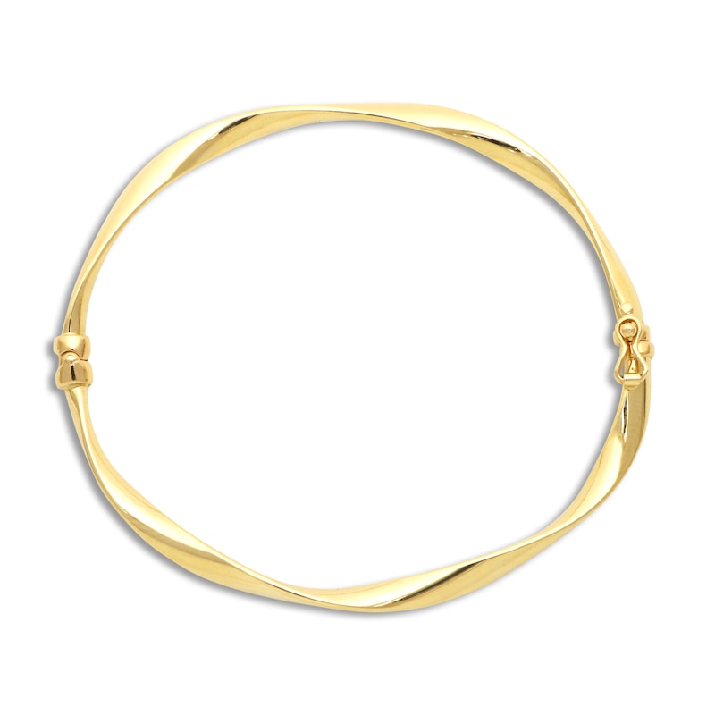 Main Image 1 of Italia D'Oro Twisted Bangle Bracelet 14K Yellow Gold