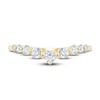 Thumbnail Image 2 of Diamond Contour Anniversary Band 1/2 ct tw Round 14K Yellow Gold