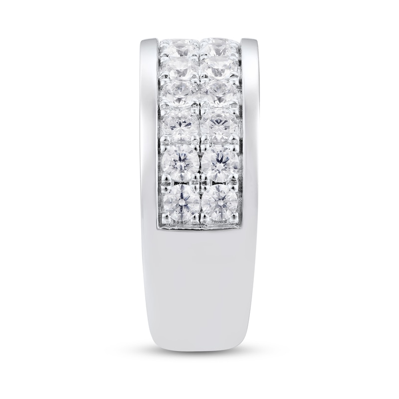 Main Image 2 of Men's Diamond Anniversary Band 1-1/2 ct tw Round 14K White Gold
