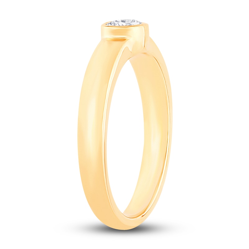 Main Image 2 of Diamond Solitaire Engagement Ring 1/2 ct tw Oval 14K Yellow Gold (I/SI2)
