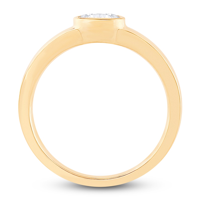 Main Image 3 of Diamond Solitaire Engagement Ring 1/2 ct tw Oval 14K Yellow Gold (I/SI2)