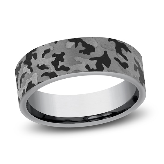 Men's Camo Wedding Band Tantalum 7.0mm Jared