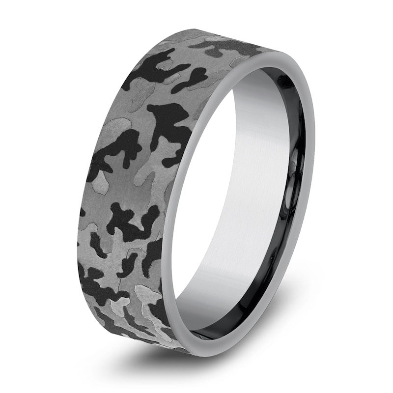Main Image 2 of Men's Camo Wedding Band Tantalum 7.0mm