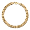 Thumbnail Image 1 of Men's Hollow Curb Chain Bracelet 14K Yellow Gold 8.5" 6.2mm