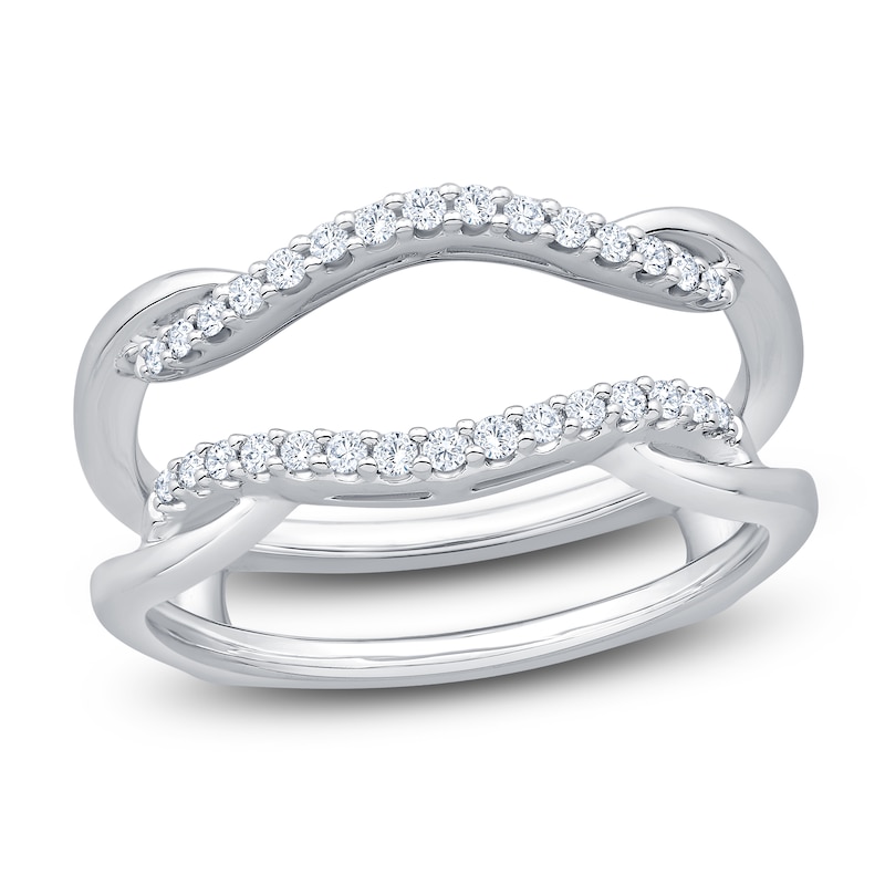 Main Image 1 of Diamond Anniversary Enhancer Band 1/5 ct tw Round 14K White Gold