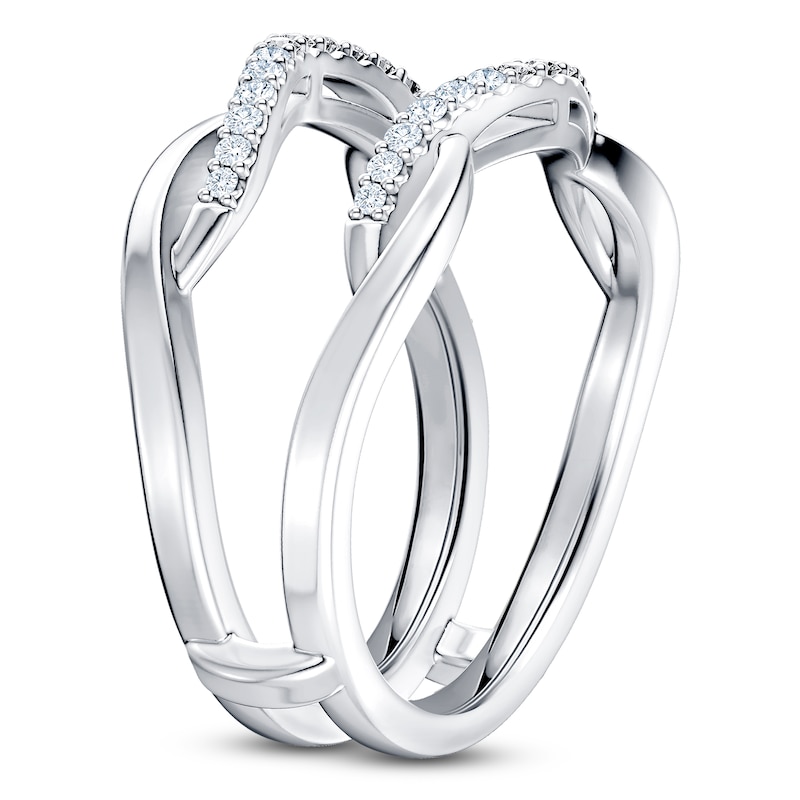 Main Image 2 of Diamond Anniversary Enhancer Band 1/5 ct tw Round 14K White Gold