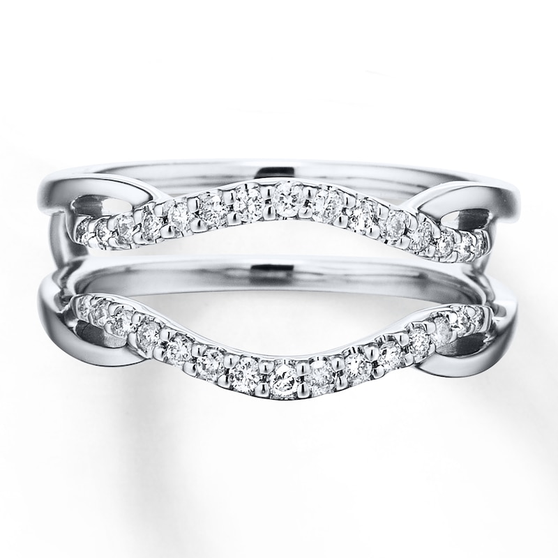 Main Image 4 of Diamond Anniversary Enhancer Band 1/5 ct tw Round 14K White Gold