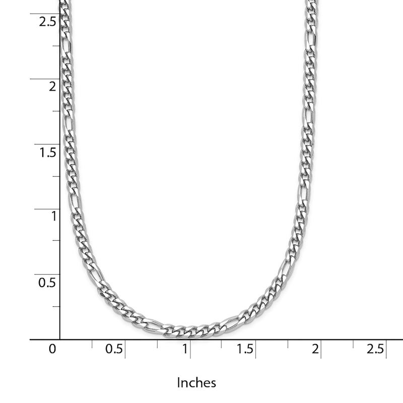 Main Image 4 of Solid Figaro Chain Necklace Platinum 16" 2.65mm