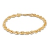 Thumbnail Image 0 of Men's Solid Glitter Rope Chain Bracelet 10K Yellow Gold 8.5" 6.5mm