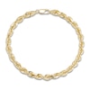 Thumbnail Image 1 of Men's Solid Glitter Rope Chain Bracelet 10K Yellow Gold 8.5" 6.5mm