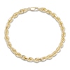 Thumbnail Image 2 of Men's Solid Glitter Rope Chain Bracelet 10K Yellow Gold 8.5" 6.5mm