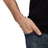 Thumbnail Image 3 of Men's Solid Glitter Rope Chain Bracelet 10K Yellow Gold 8.5" 6.5mm