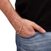 Thumbnail Image 4 of Men's Solid Glitter Rope Chain Bracelet 10K Yellow Gold 8.5" 6.5mm