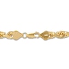 Thumbnail Image 6 of Men's Solid Glitter Rope Chain Bracelet 10K Yellow Gold 8.5" 6.5mm