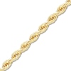 Thumbnail Image 6 of Men's Solid Glitter Rope Chain Bracelet 10K Yellow Gold 8.5" 6.5mm