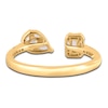 Thumbnail Image 3 of Diamond Open Cuff Ring 1/2 ct tw Round/Baguette/Marquise/Pear 14K Yellow Gold
