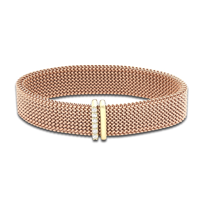 Personalized Rose Gold Stainless Steel Stretchable Cuff Bangle
