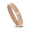Thumbnail Image 2 of ZYDO Diamond Mesh Rose Stretch Bracelet 1/4 ct tw Round 18K Yellow Gold/Rose-Tone Stainless Steel 6.5"