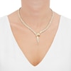 Thumbnail Image 4 of Italia D'Oro Diamond-Cut Enamel Snake Necklace 14K Yellow Gold