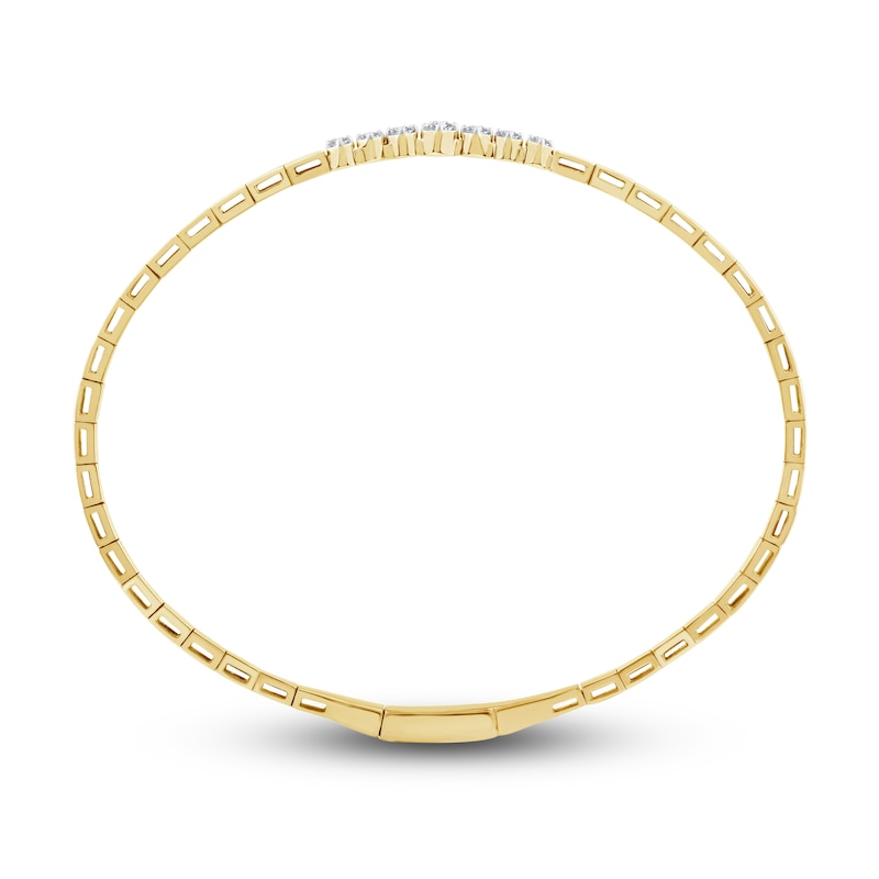 Diamond Flexi Bangle 1/5 ct tw 10K Yellow Gold