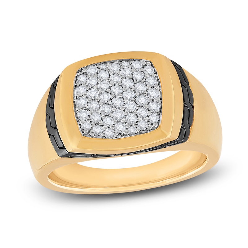 Main Image 1 of Men's Diamond Ring 1/2 ct tw Round 14K Yellow Gold