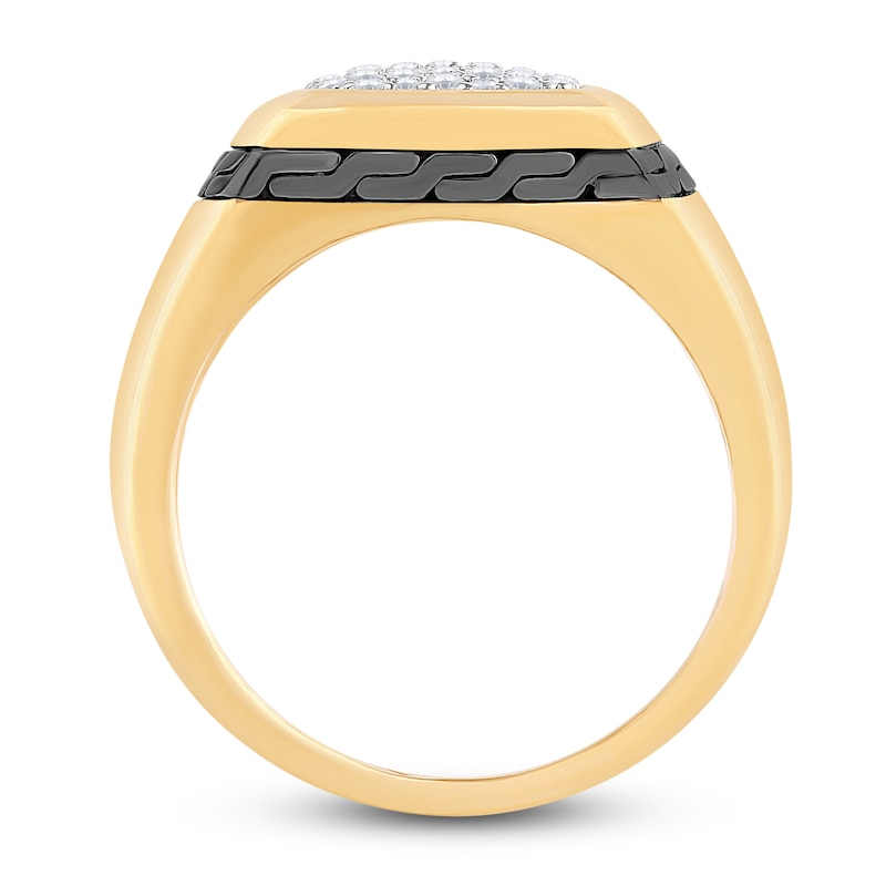 Main Image 2 of Men's Diamond Ring 1/2 ct tw Round 14K Yellow Gold