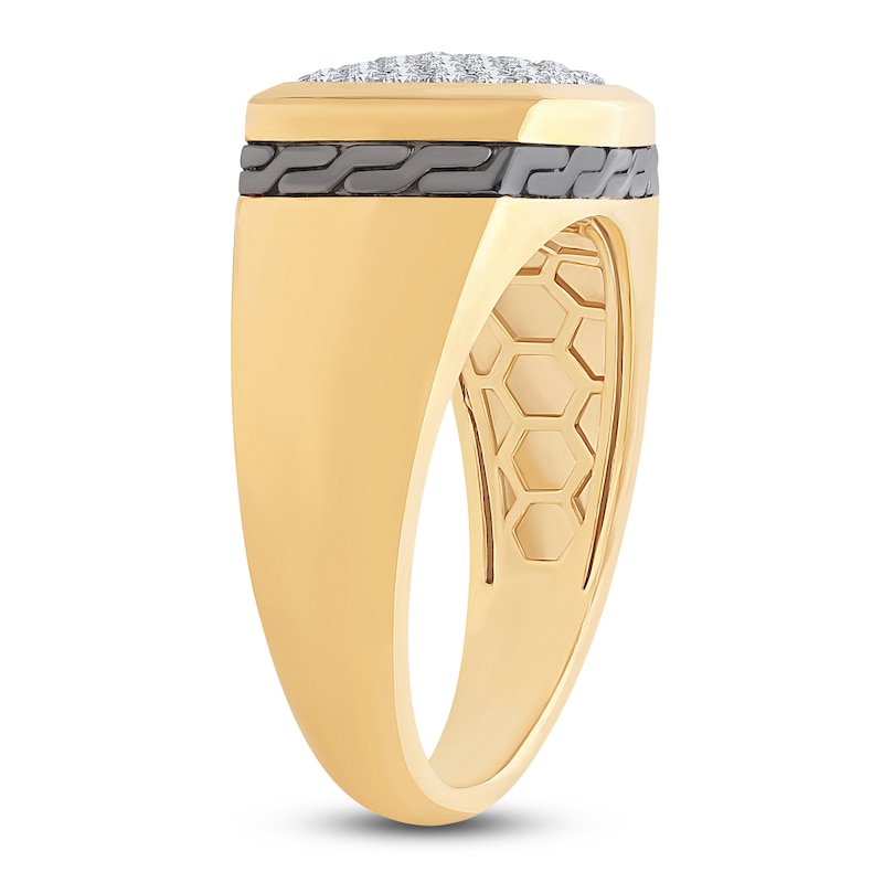 Main Image 3 of Men's Diamond Ring 1/2 ct tw Round 14K Yellow Gold