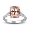 Thumbnail Image 2 of Oval-Cut Natural Morganite & Diamond Engagement Ring 1/4 ct tw 14K Two-Tone Gold
