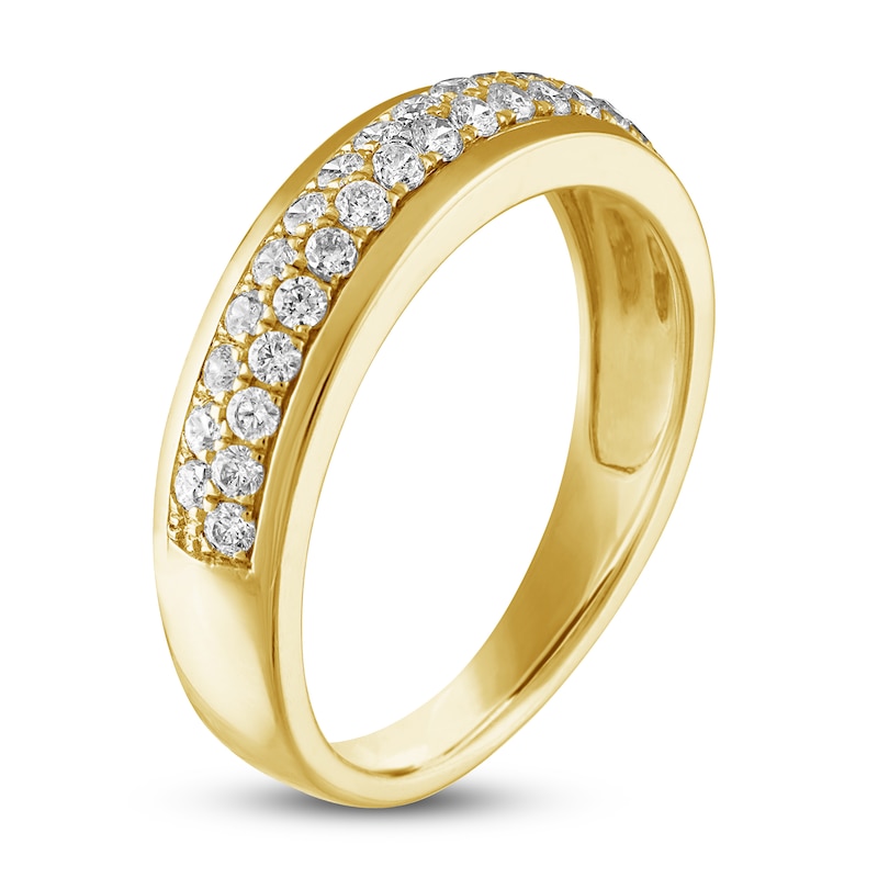 Main Image 2 of Diamond Pave Wedding Band 1/2 ct tw 14K Yellow Gold 5.0mm